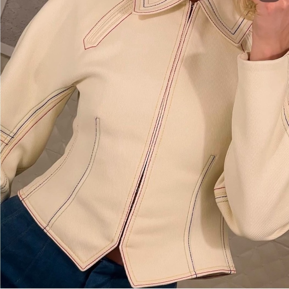 New Tory Burch Cotton Twill Jacket - Picture 9 of 15